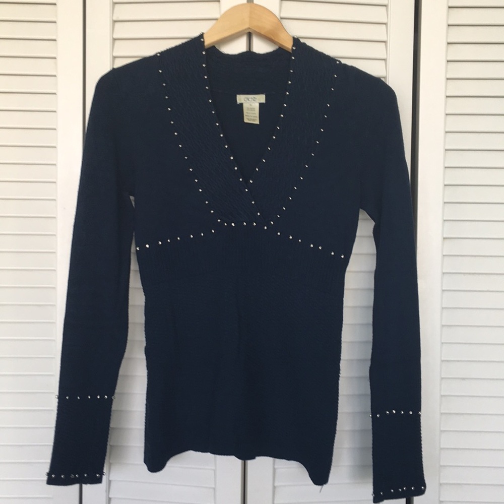 Cache Marine Blue Sweater